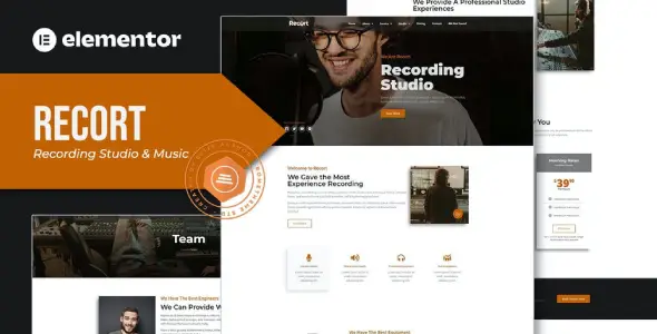 Recort – Recording Studio Elementor Template Kit
